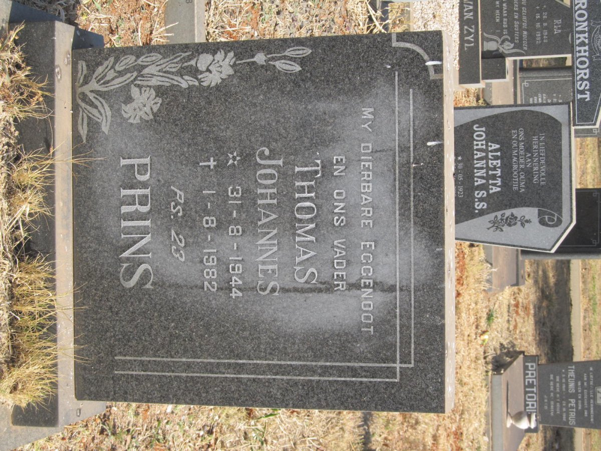 PRINS Thomas Johannes 1944-1982