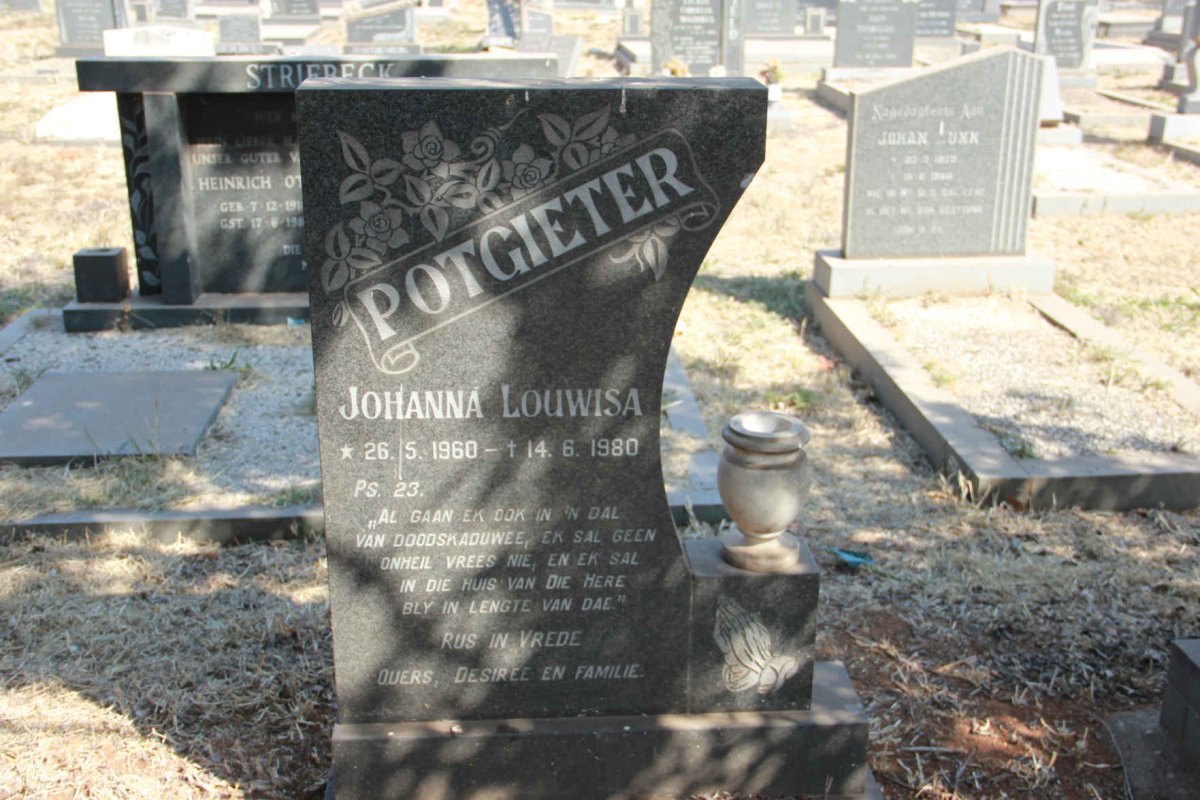 POTGIETER Johanna Louwisa 1960-1980