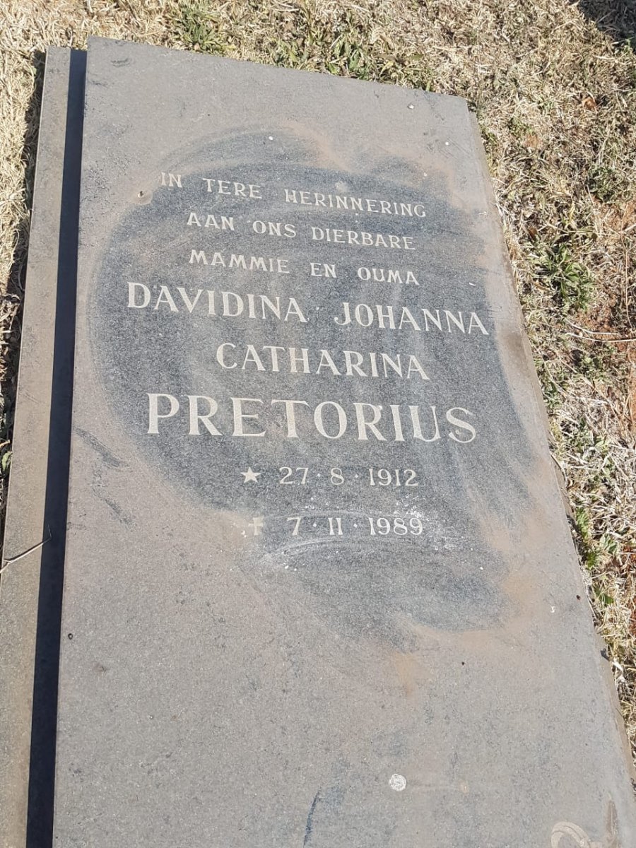 PRETORIUS Davidina Johanna Catharina 1912-1989