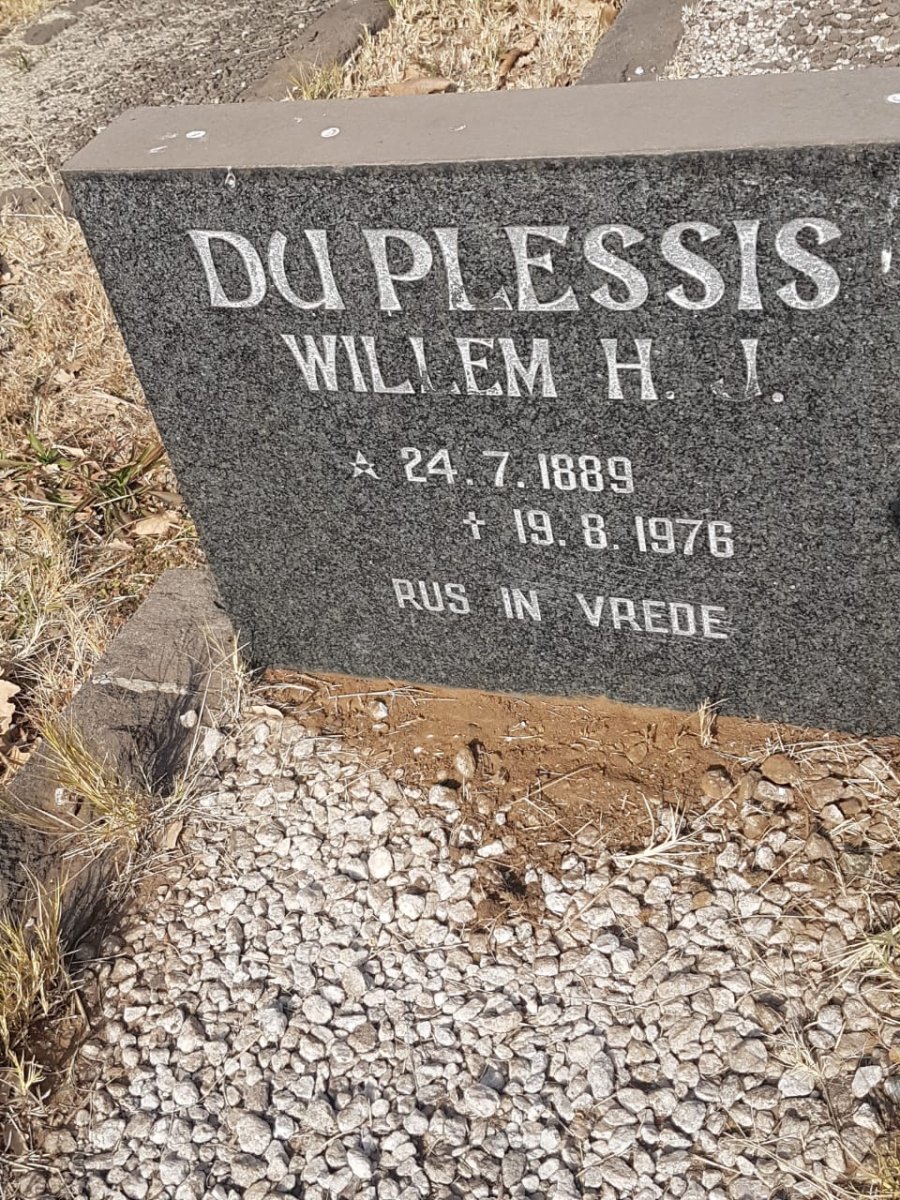 PLESSIS Willem H.J., du 1889-1976