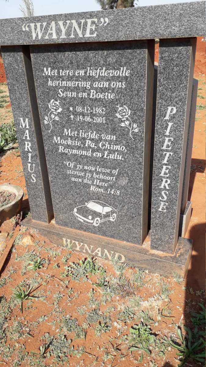 PIETERSE Wynand Marius 1982-2001
