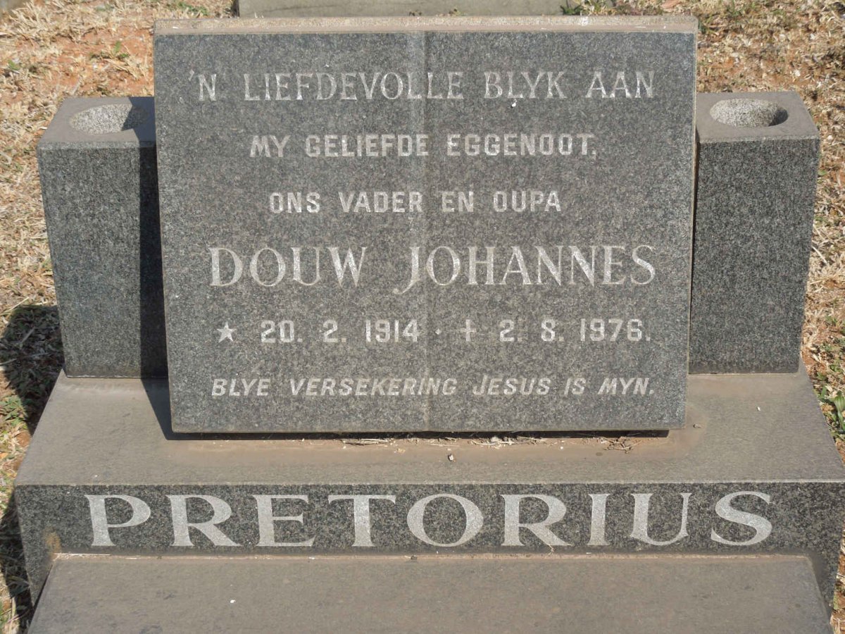 PRETORIUS Douw Johannes 1914-1976
