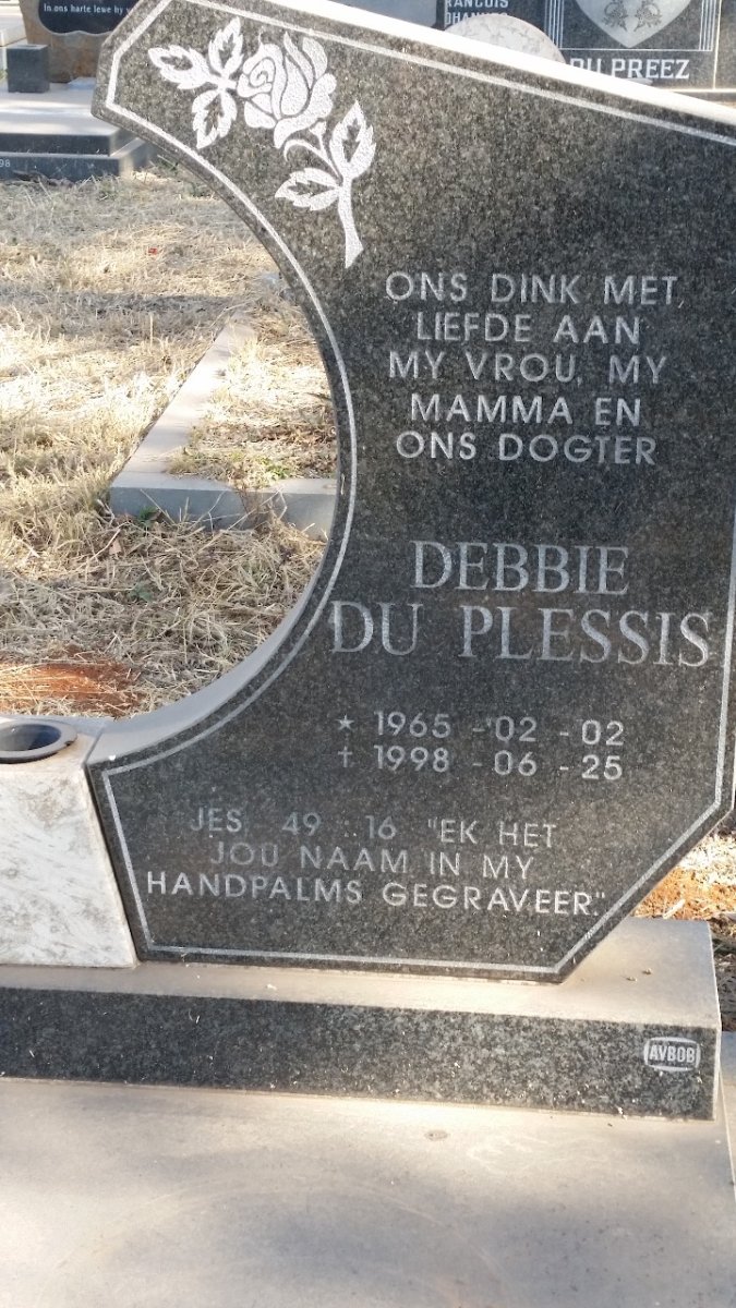 PLESSIS Debbie, du 1965-1998