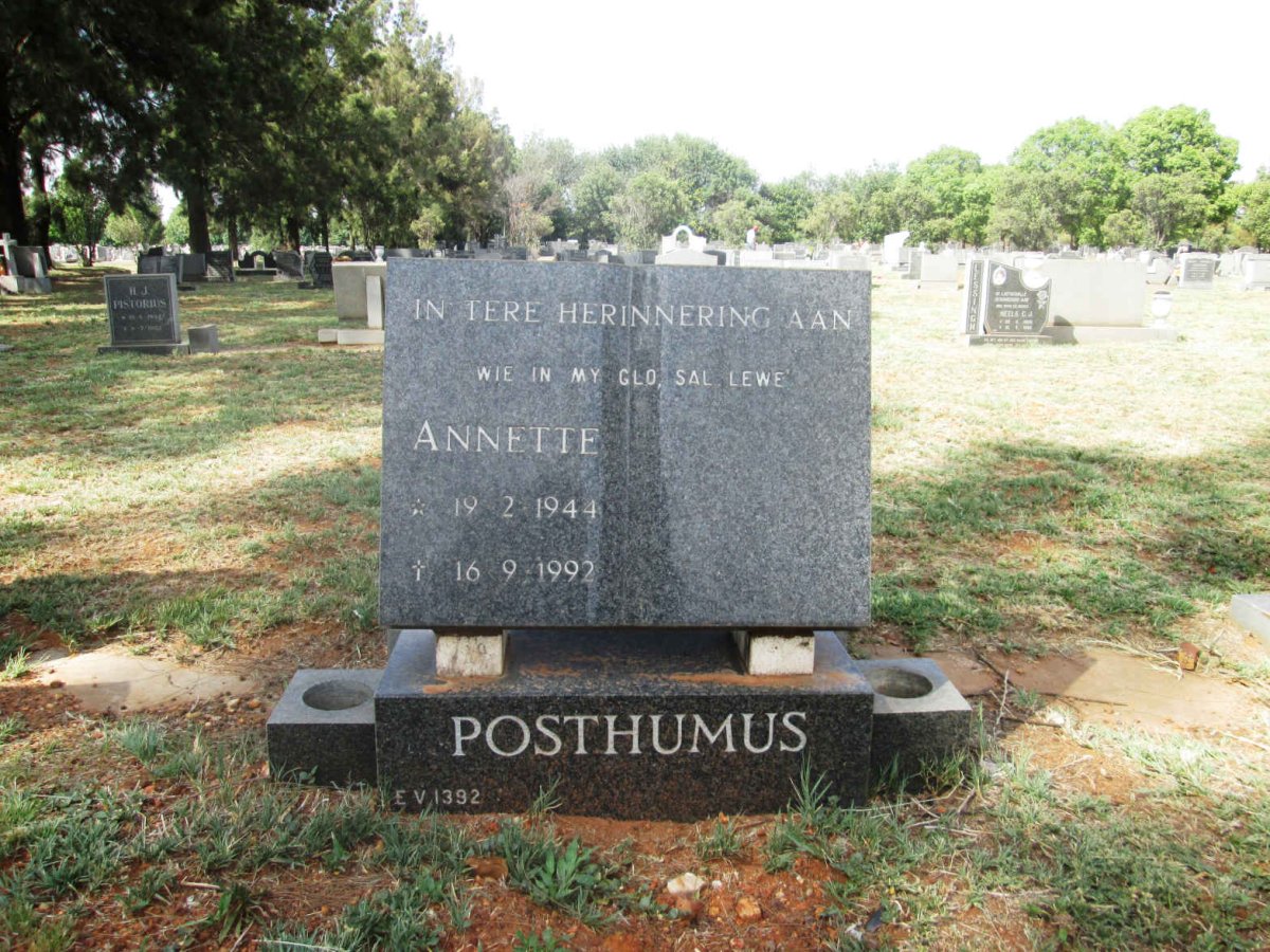 POSTHUMUS Annette 1944-1992