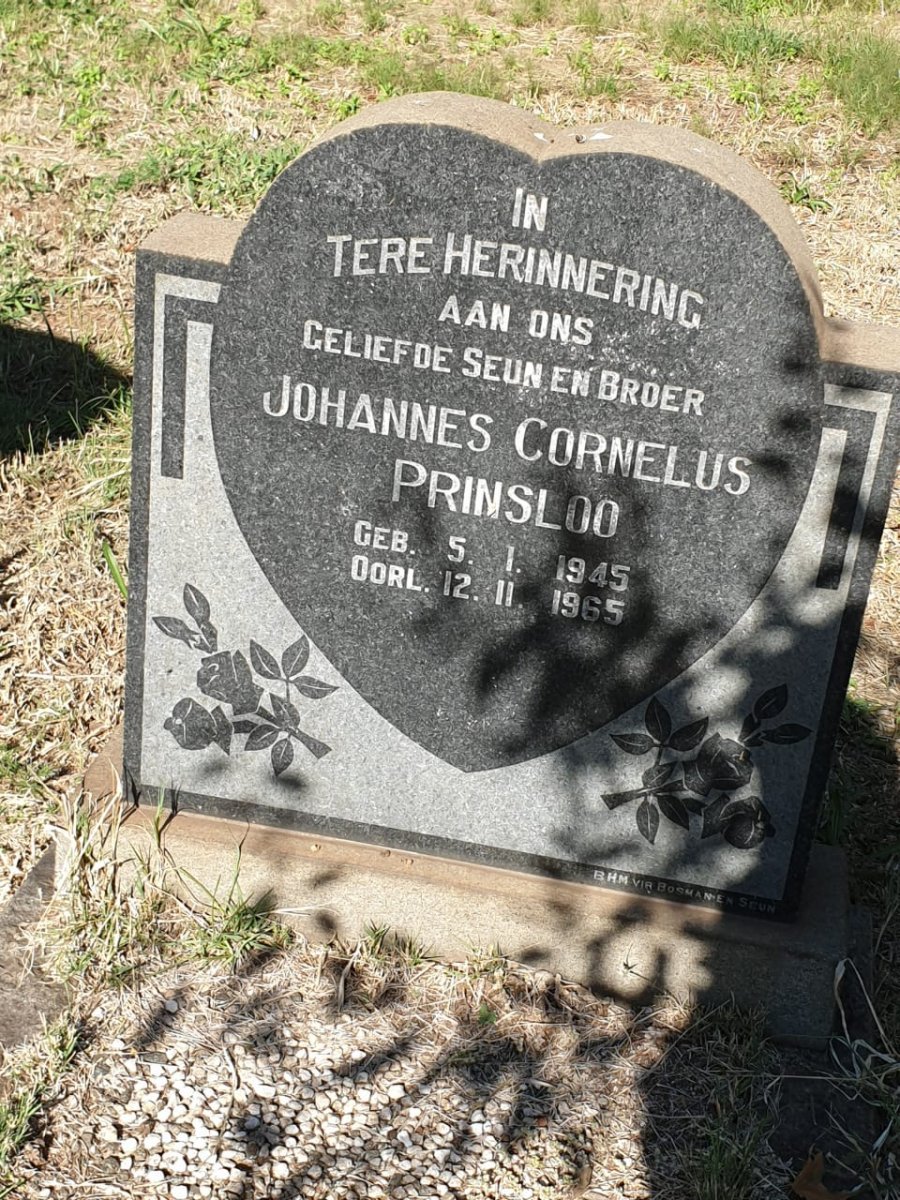 PRINSLOO Johannes Cornelus 1945-1965