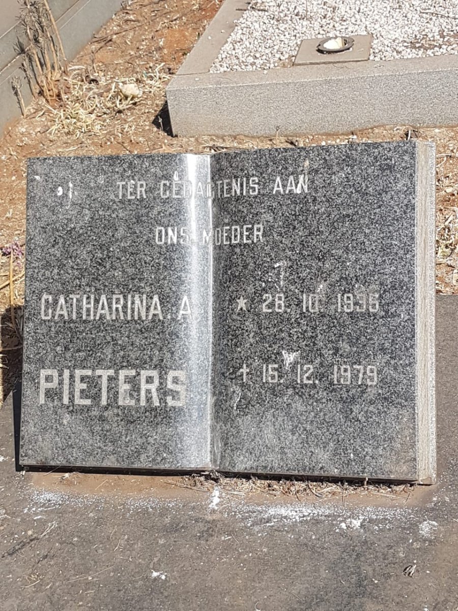 PIETERS Catharina A. 1935-1979