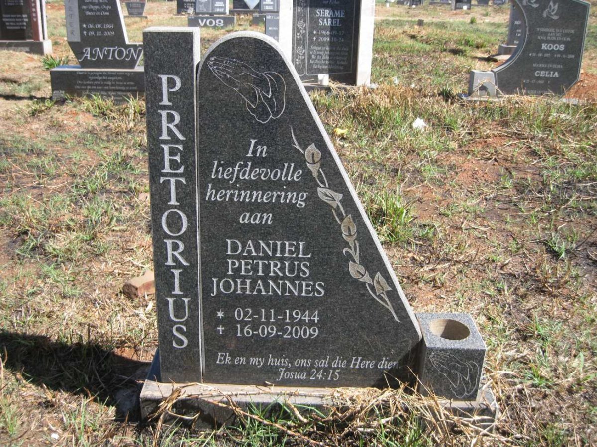 PRETORIUS Daniel Petrus Johannes 1944-2009
