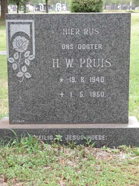 PRUIS H.W. 1940-1950