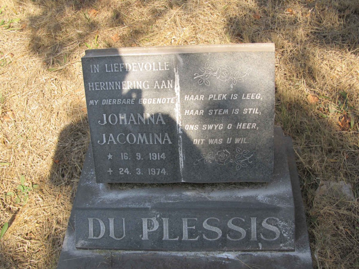 PLESSIS Johanna Jacomina, du 1914-1974