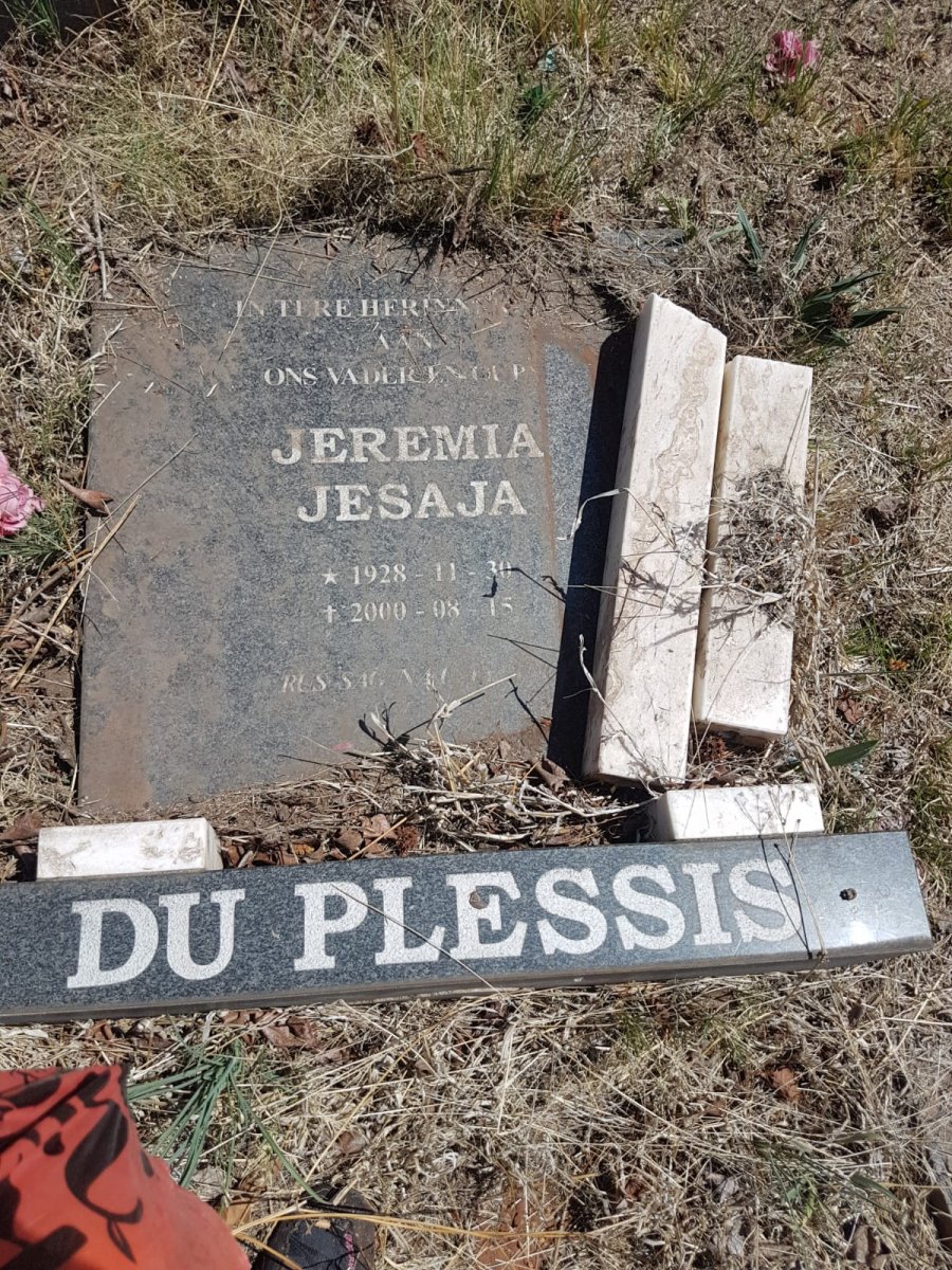 PLESSIS Jeremia Jesaja, du 1928-2000