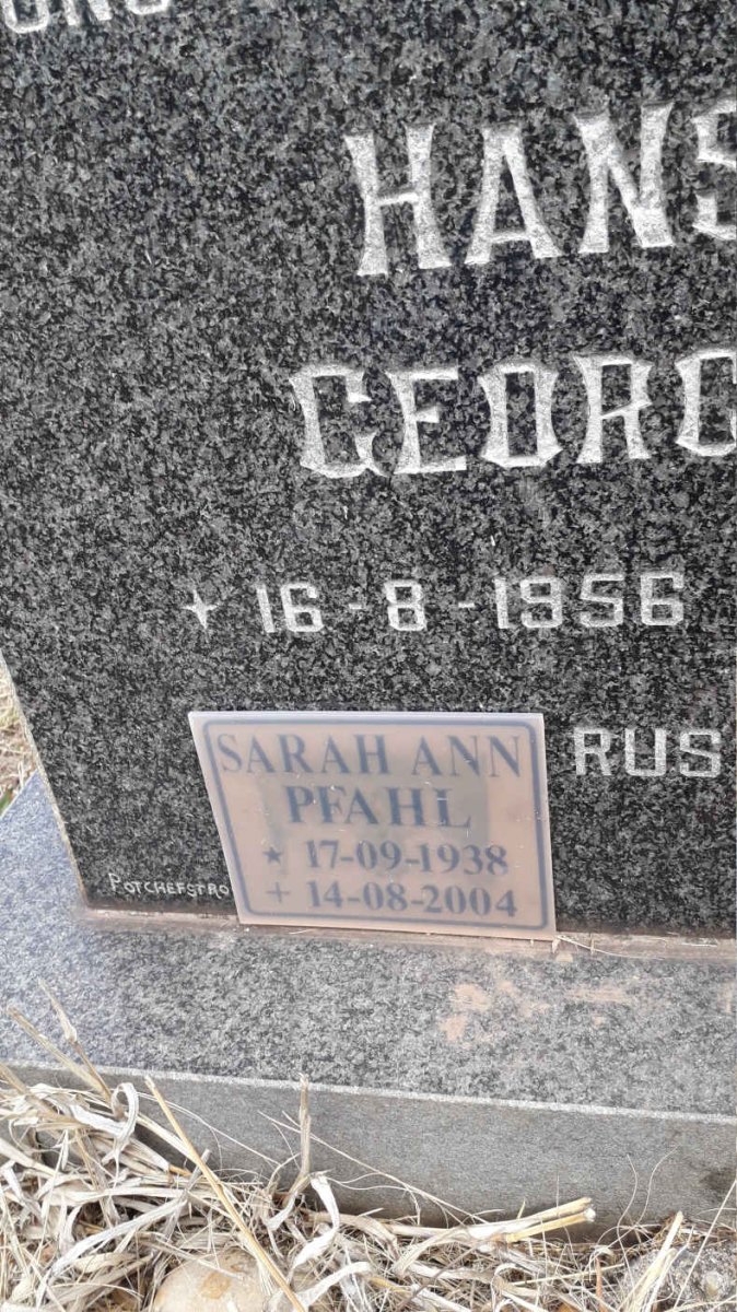 PFHAL Sarah Ann 1938-2004