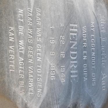 PRETORIUS Hendrie 1944-1996 &amp; Susan 1947-1997