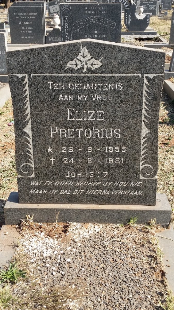 PRETORIUS Elize 1955-1981