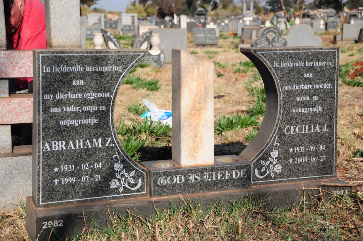 PUTTER Abraham Z. 1931-1999 & Cecilia J. 1932-2000