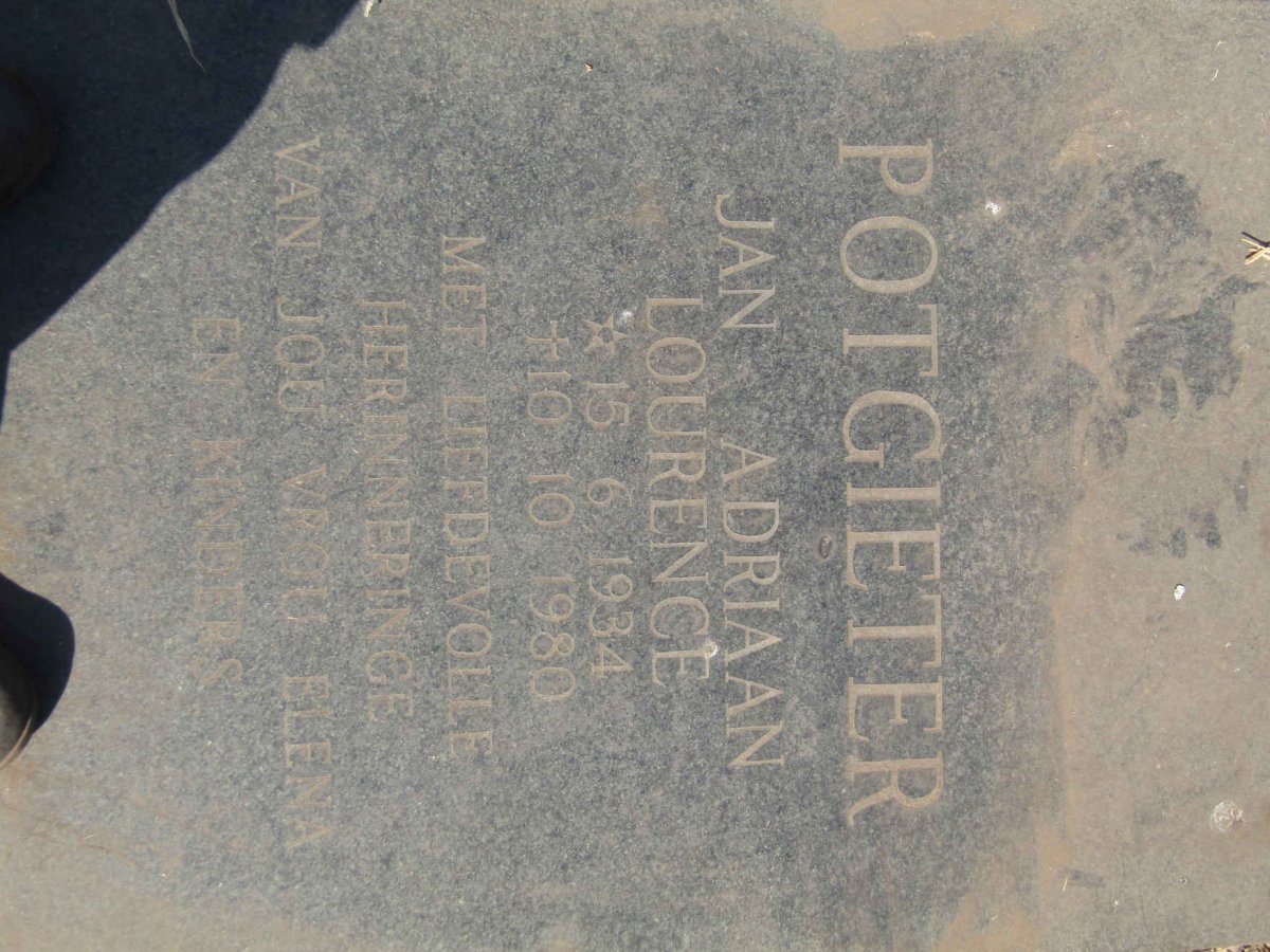 POTGIETER Jan Adriaan Lourence 1934-1980