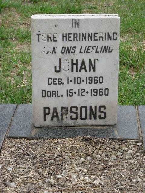 PARSONS Johan 1960-1960