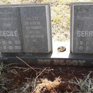 PLOOY Gerrit, du 1922-1999 & Cecile 1924-2013