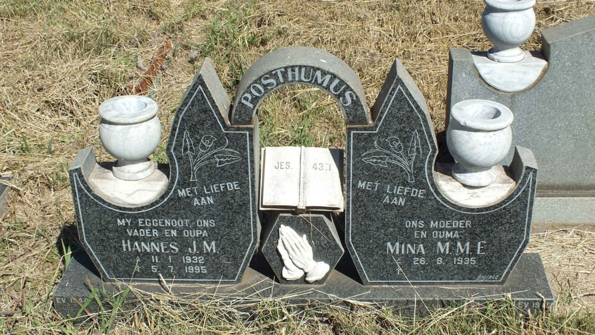 POSTHUMUS J.M. 1932-1995 &amp; M.M.E. 1935-