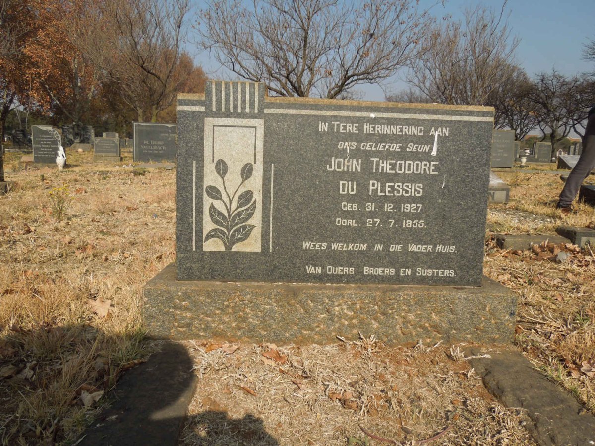 PLESSIS John Theodore, du 1927-1955