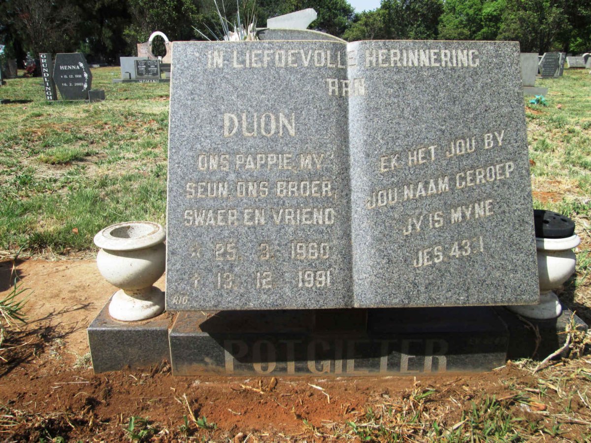 POTGIETER Duon 1960-1991