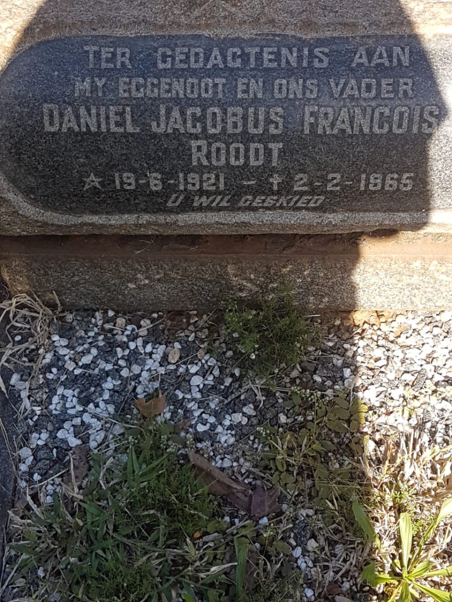 ROODT Daniel Jacobus Francois 1921-1965