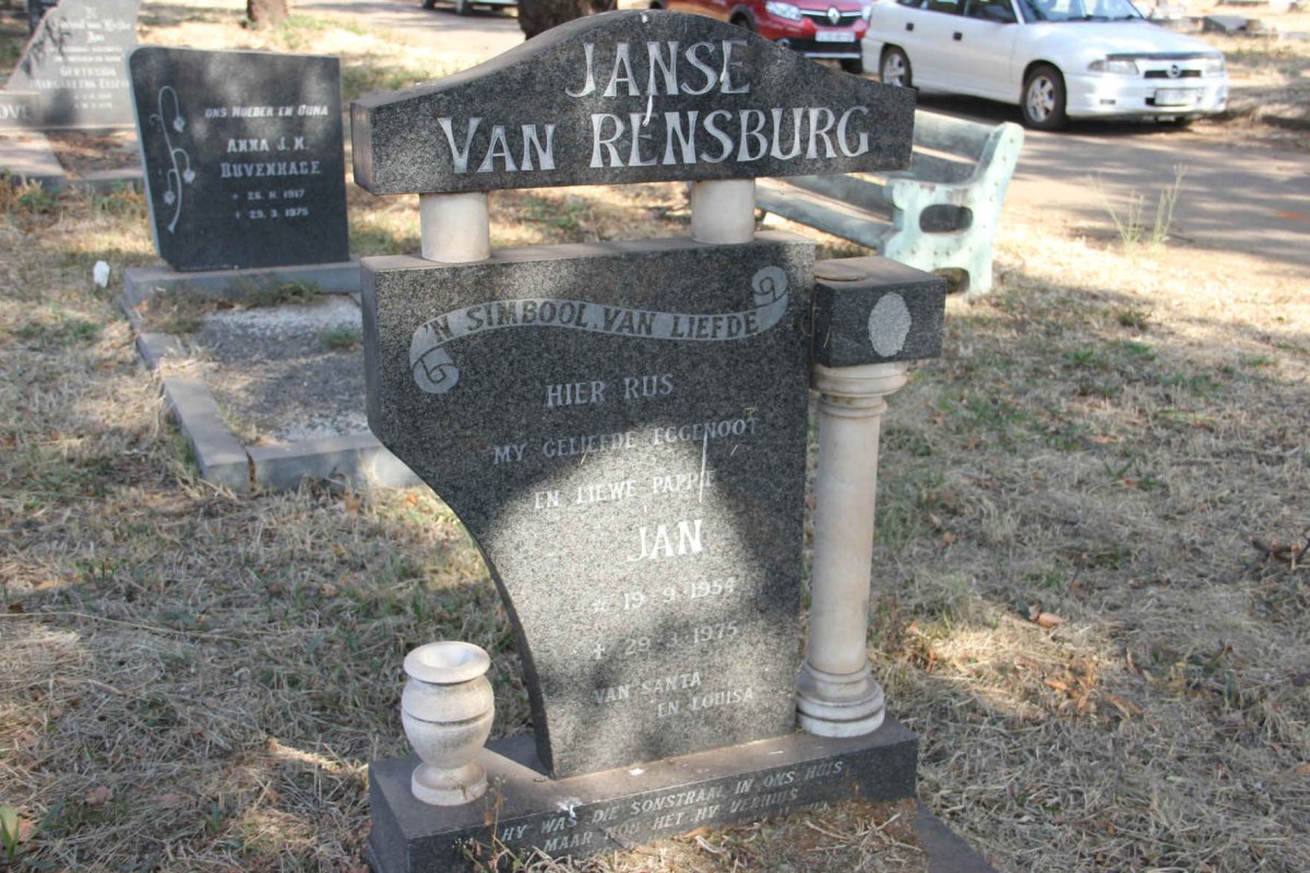 RENSBURG Jan, Janse van 1954-1975