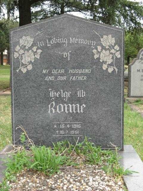 RONNE Helge Ilb 1915-1951