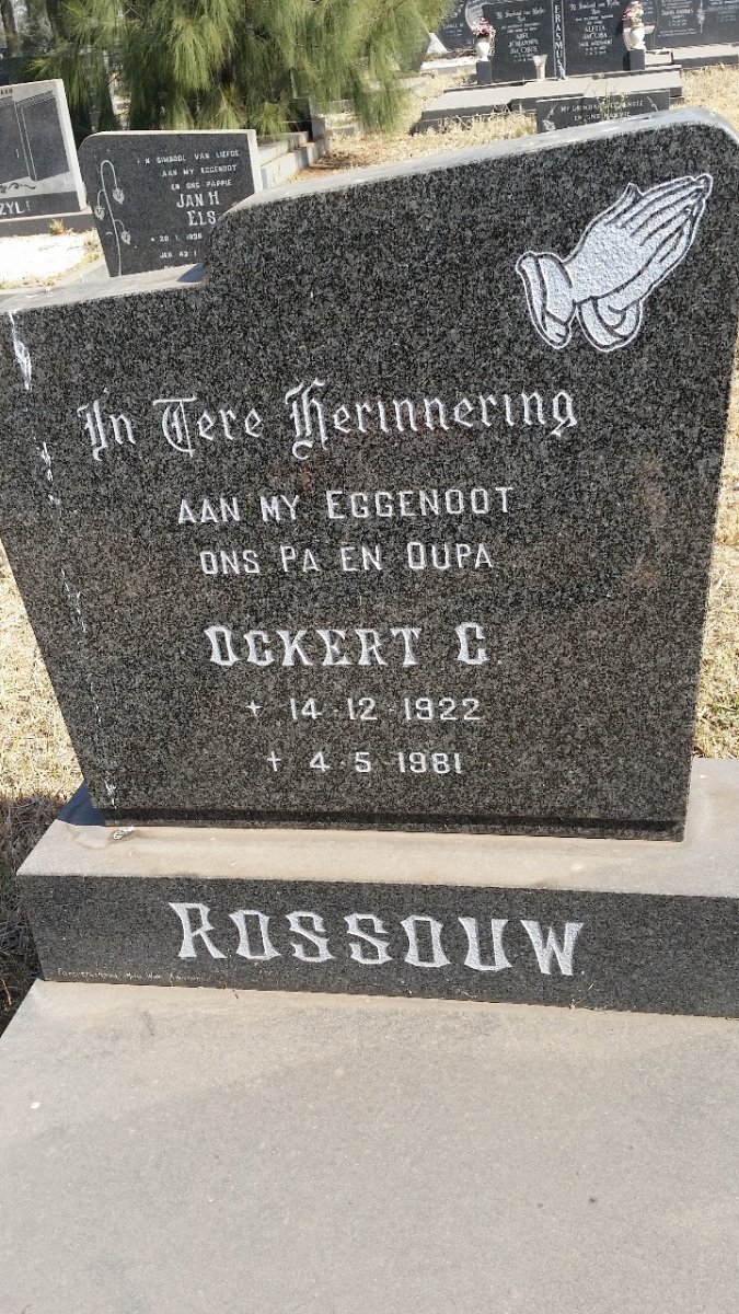 ROSSOUW Ockert C. 1922-1981