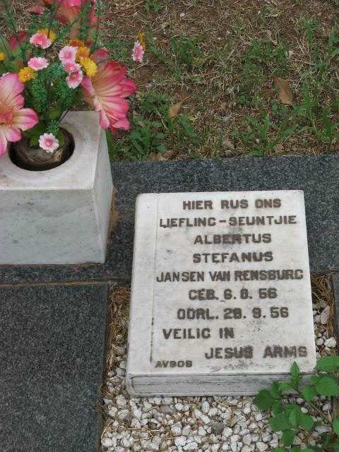 RENSBURG Albertus Stefanus, Jansen van 1956-1956
