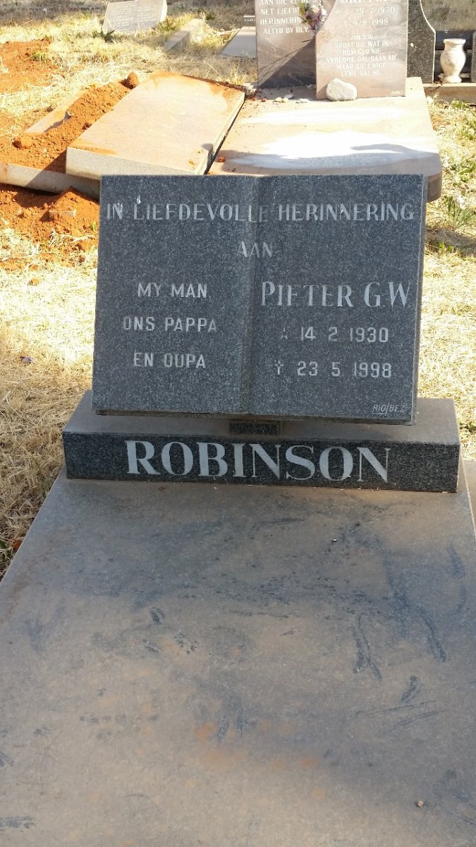 ROBINSON Pieter G.W. 1930-1998