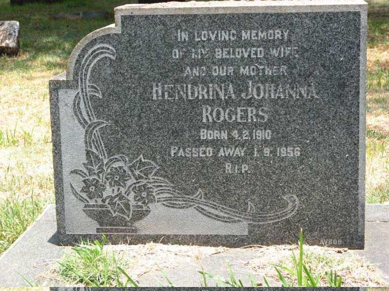 ROGERS Hendrina Johanna 1910-1956