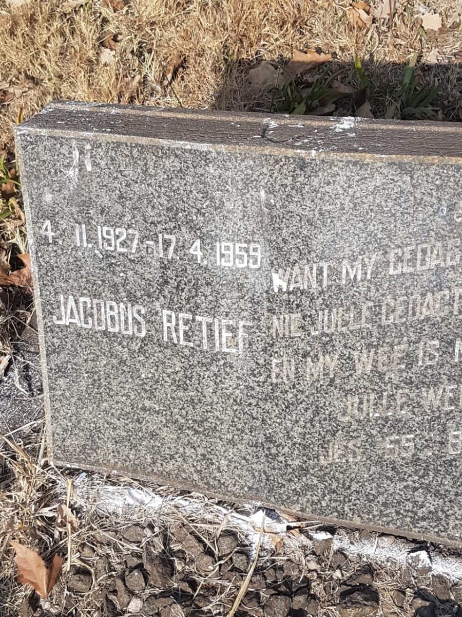 RETIEF Jacobus 1927-1959