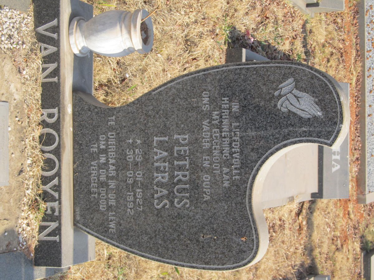 ROOYEN Petrus Lafras, van 1927-1992