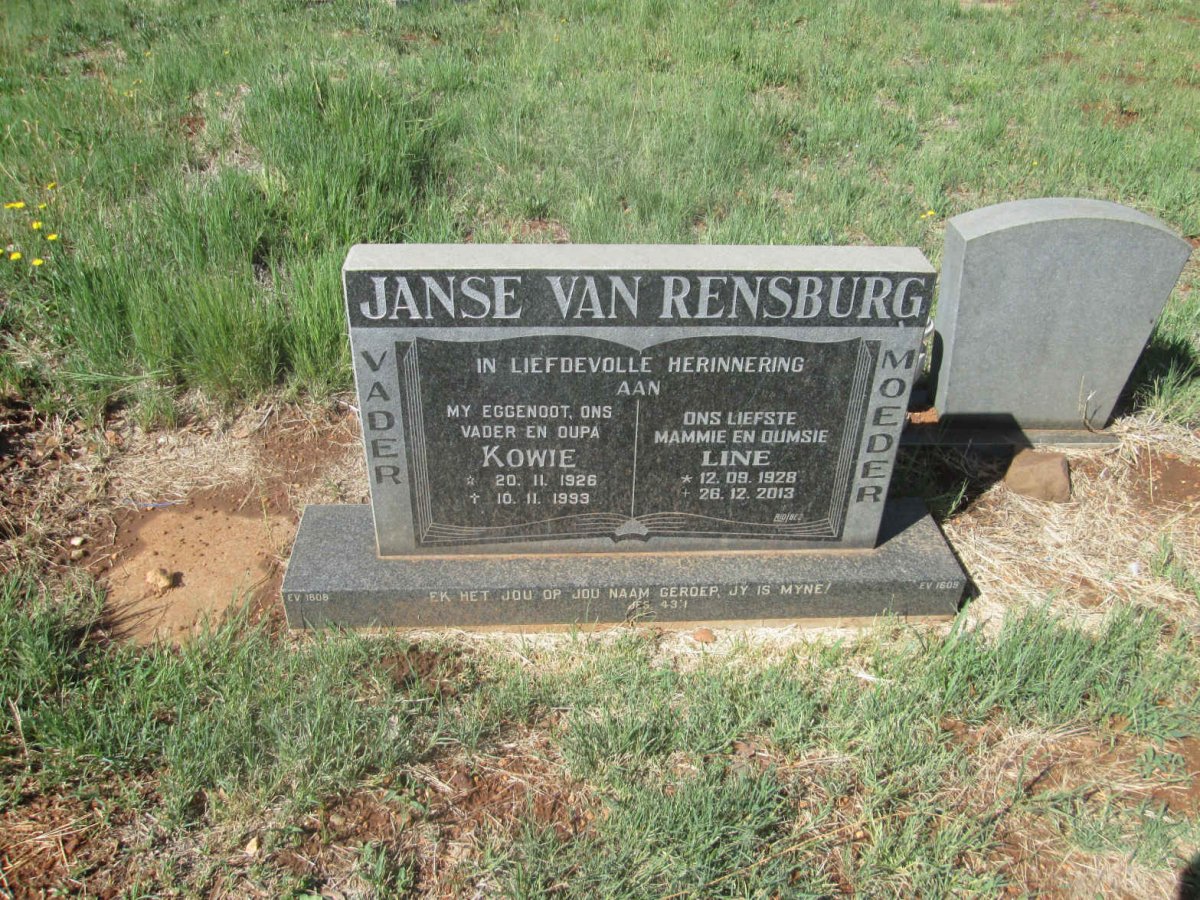 RENSBURG Kowie, Janse van 1926-1993 &amp; Line 1928-2013