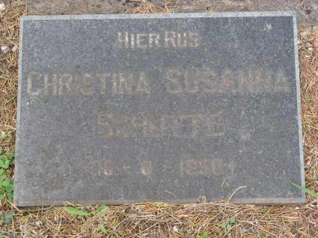 SCHUTTE Christina Susanna 1956-1956