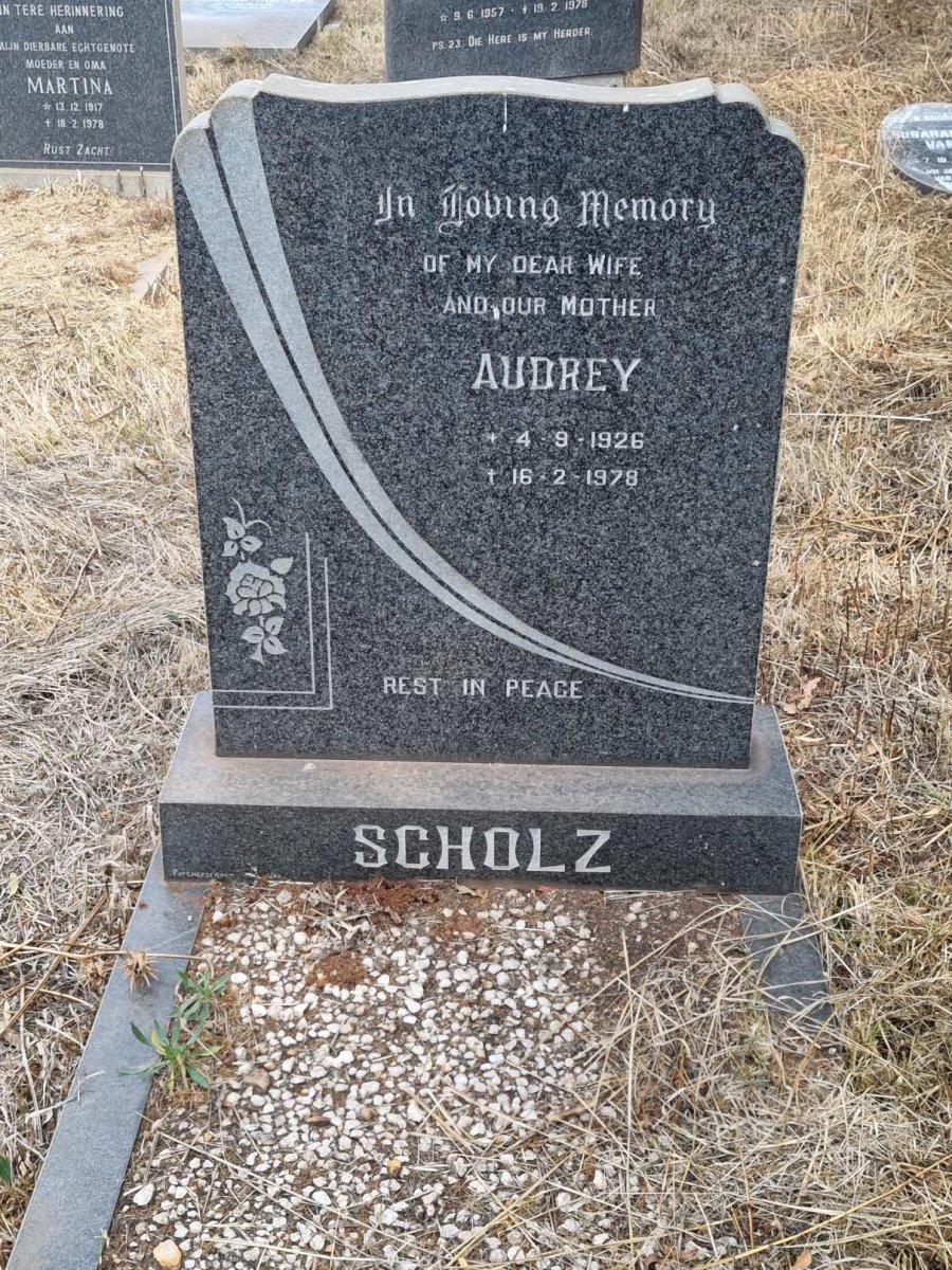 SCHOLTZ Audrey 1926-1978