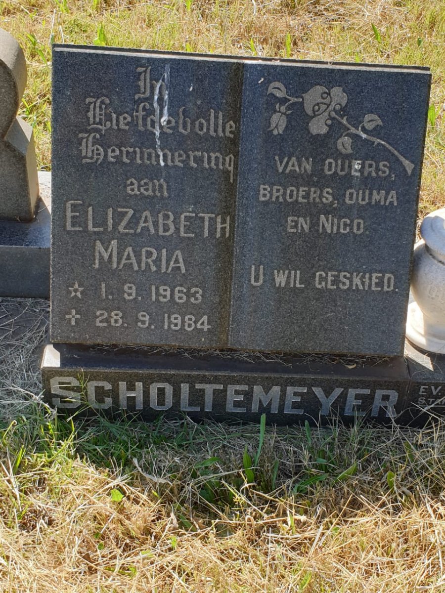 SCHOLTEMEYER Elizabeth Maria 1963-1984