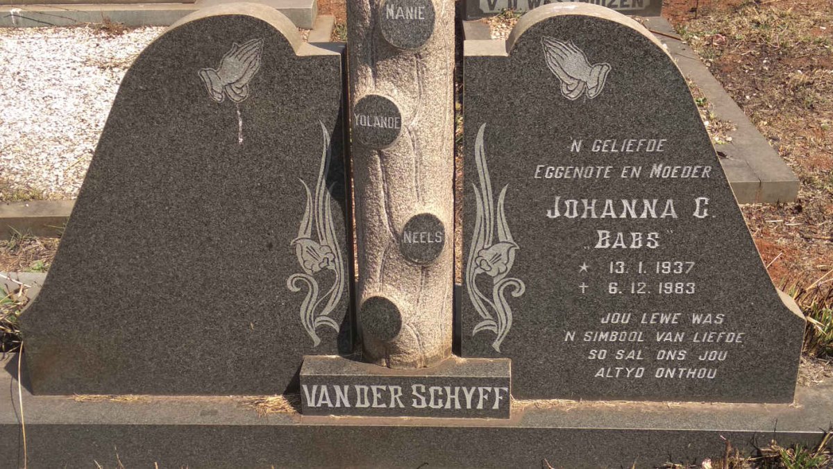 SCHYFF Johanna C., van der 1937-1983