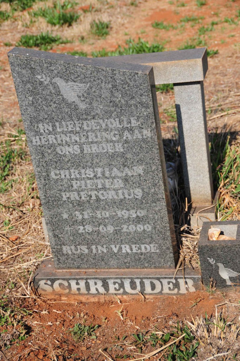 SCHREUDER Christiaan Pieter Pretorius 1950-2000
