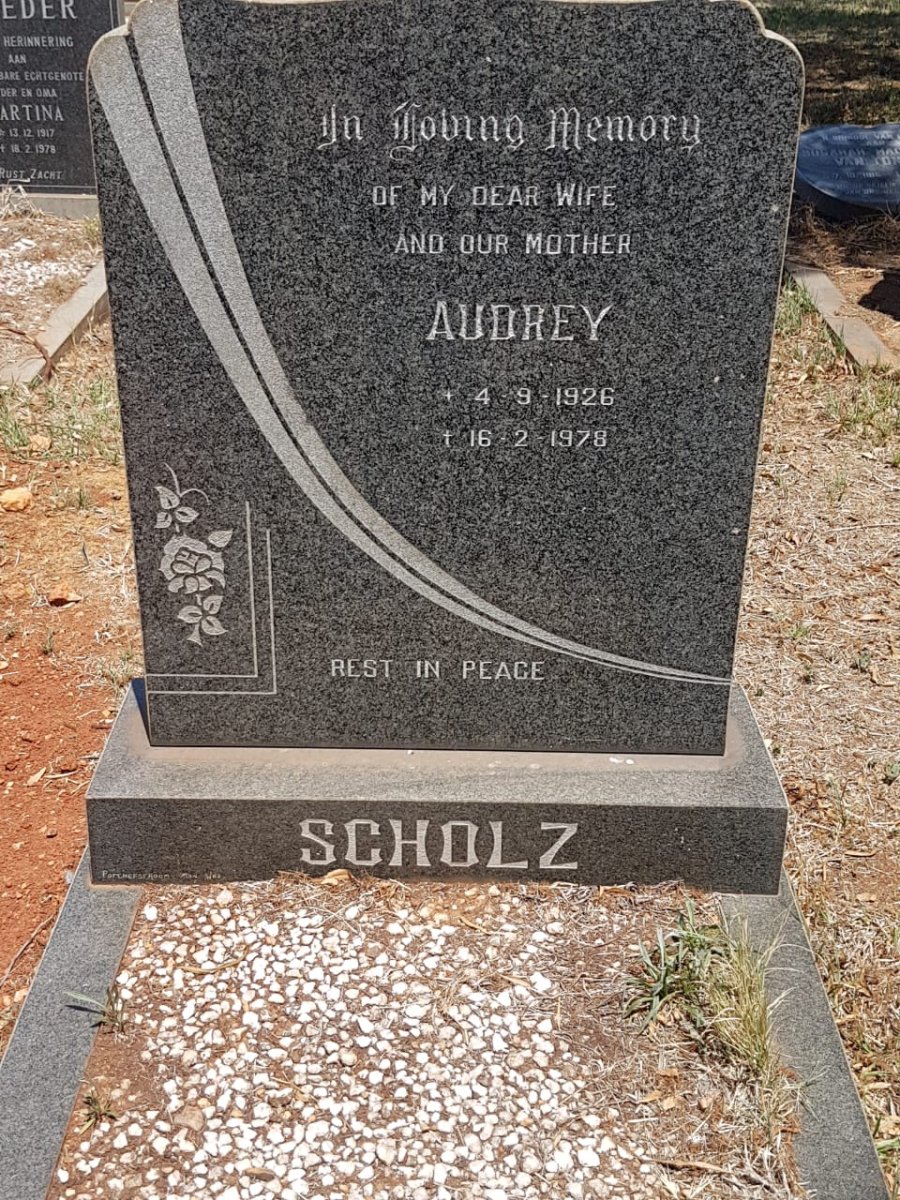 SCHOLZ Audrey 1926-1978