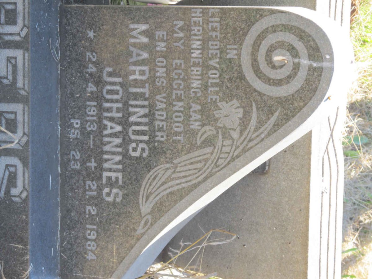 SCHEEPERS Marthinus Johannes 1913-1984 &amp; Louisa Christina ELOFF 1921-1988