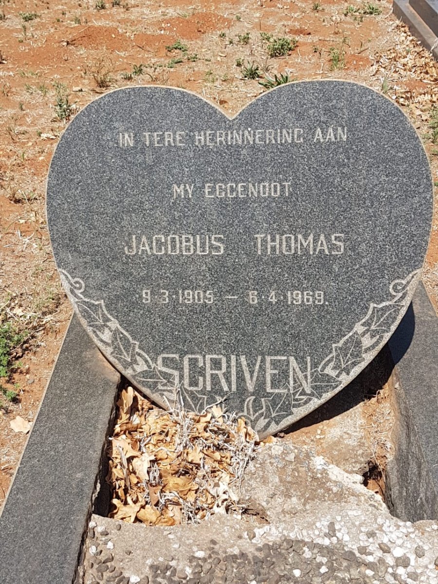 SCRIVEN Jacobus Thomas 1905-1969
