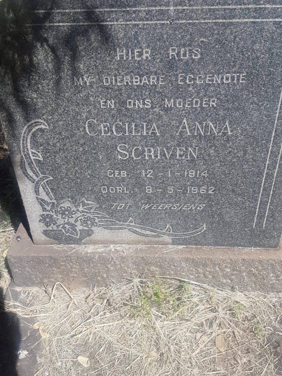 SCRIVEN Cecilia Anna 1914-1962