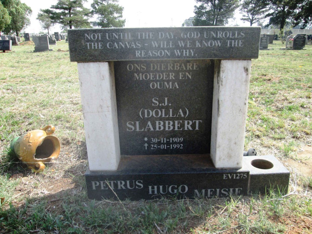 SLABBERT S.J. 1909-1992