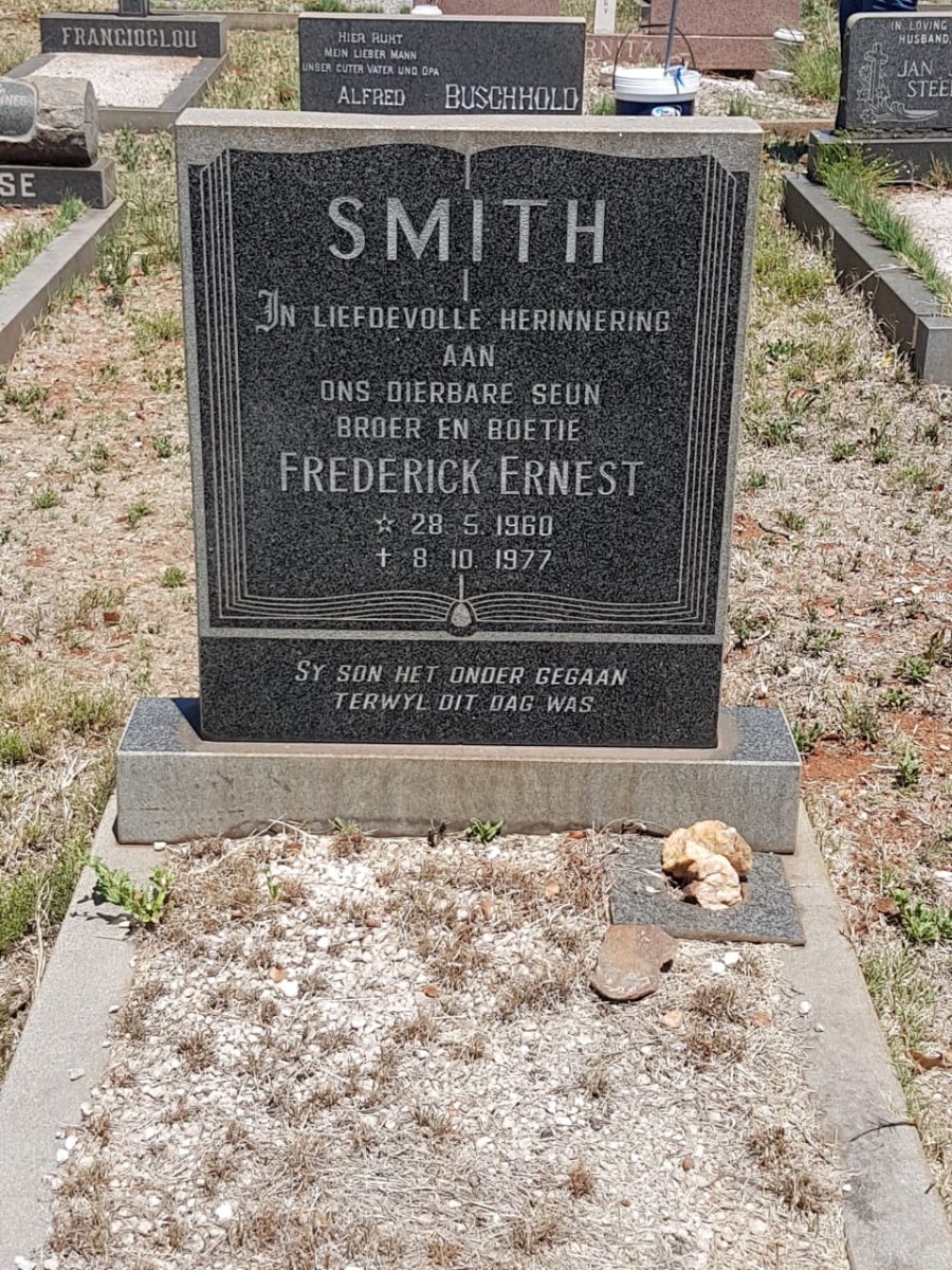 SMITH Frederick Ernest 1960-1977