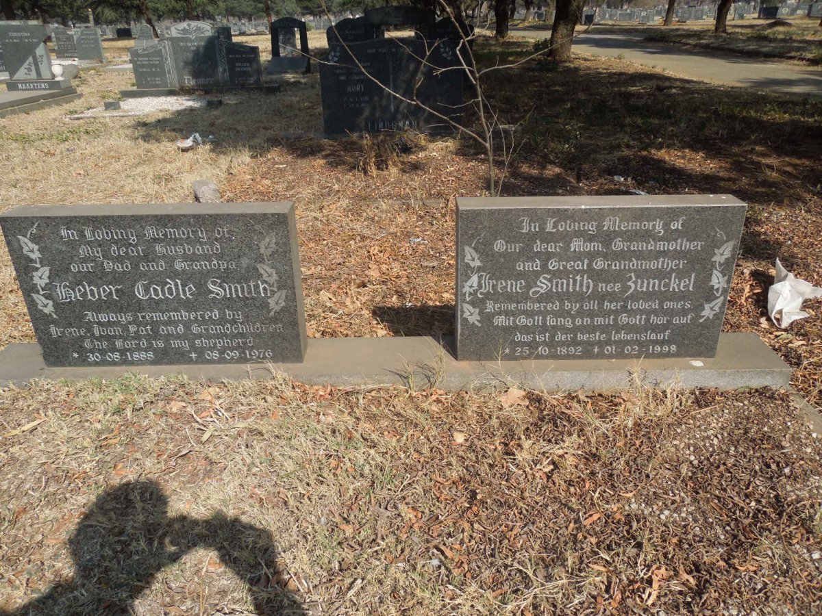 SMITH Heber Cadle 1888-1976 &amp; Irene ZUNCKEL 1892-1998
