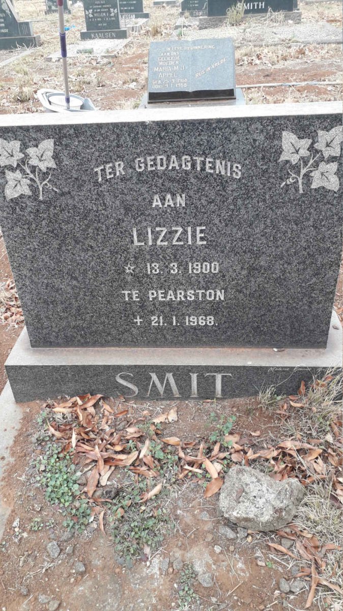 SMIT Lizzie 1900-1968