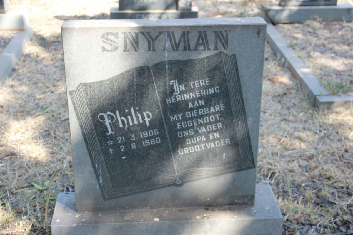 SNYMAN Philip 1906-1980