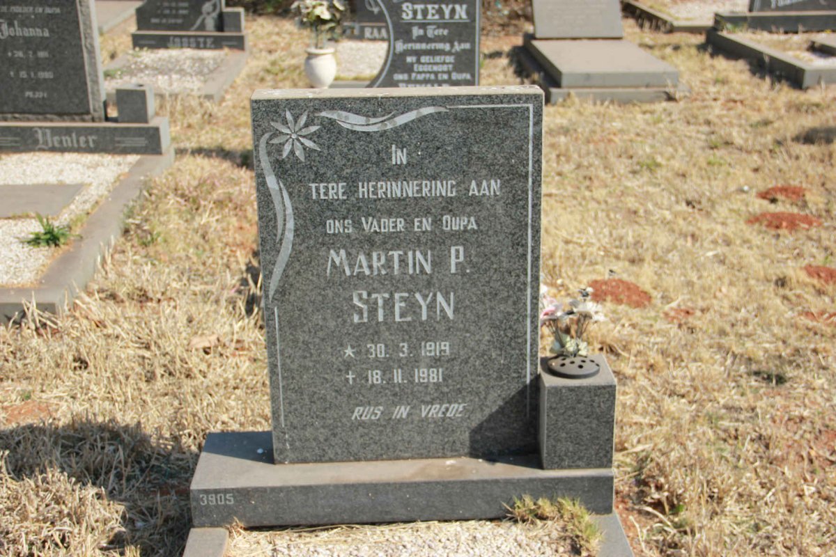 STEYN Martin P. 1919-1981
