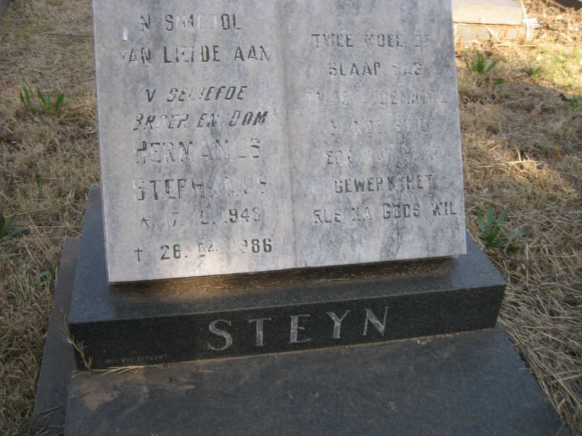 STEYN Hermanus Stephanus 1948-1986